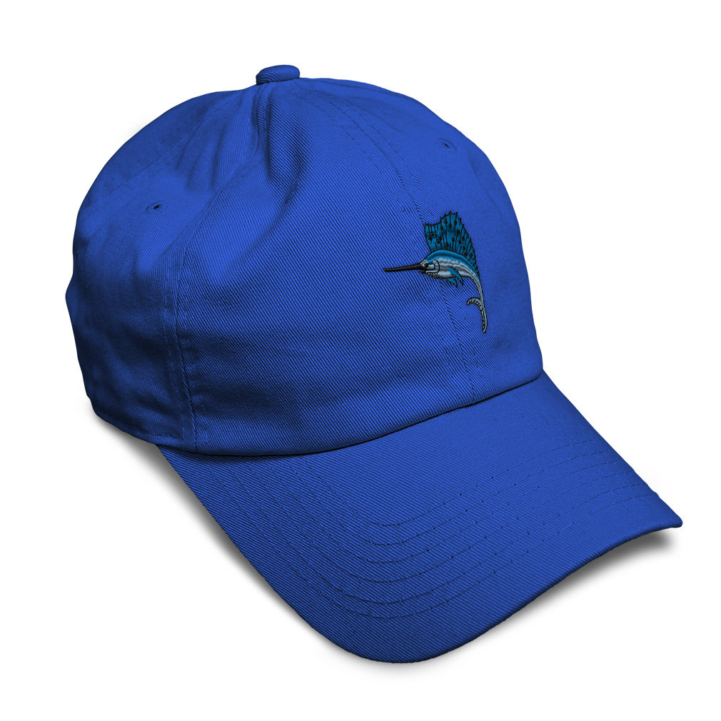 Blue Marlin Fish Embroidery Animals 