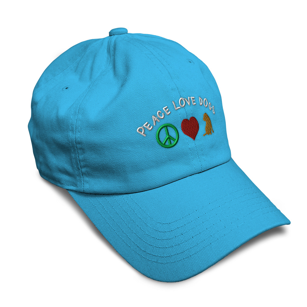 Twill Cotton Soft Women Baseball Cap Peace Love Dogs Embroidery Dad Hats for Men - Picture 42 of 55