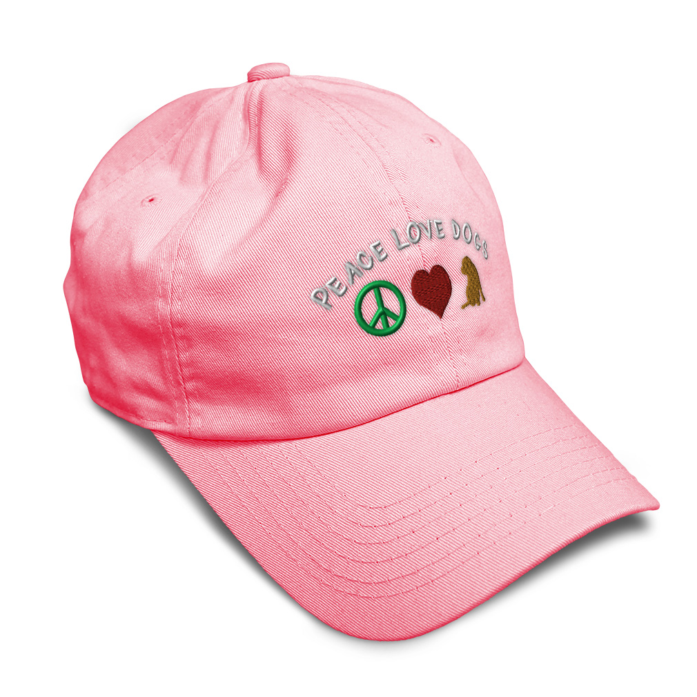 Twill Cotton Soft Women Baseball Cap Peace Love Dogs Embroidery Dad Hats for Men - Picture 54 of 55