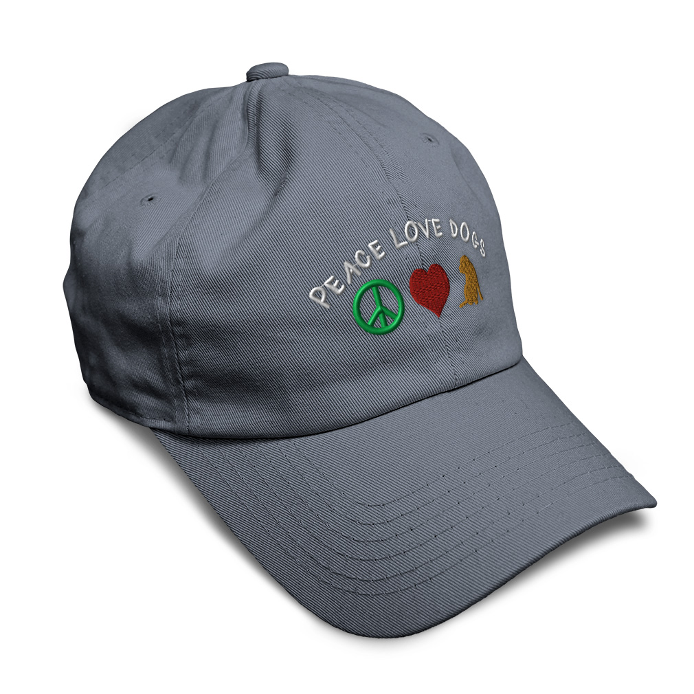 Twill Cotton Soft Women Baseball Cap Peace Love Dogs Embroidery Dad Hats for Men - Picture 40 of 55