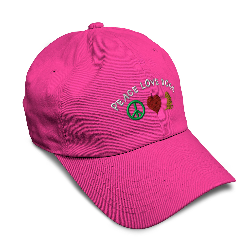 Twill Cotton Soft Women Baseball Cap Peace Love Dogs Embroidery Dad Hats for Men - Picture 16 of 55