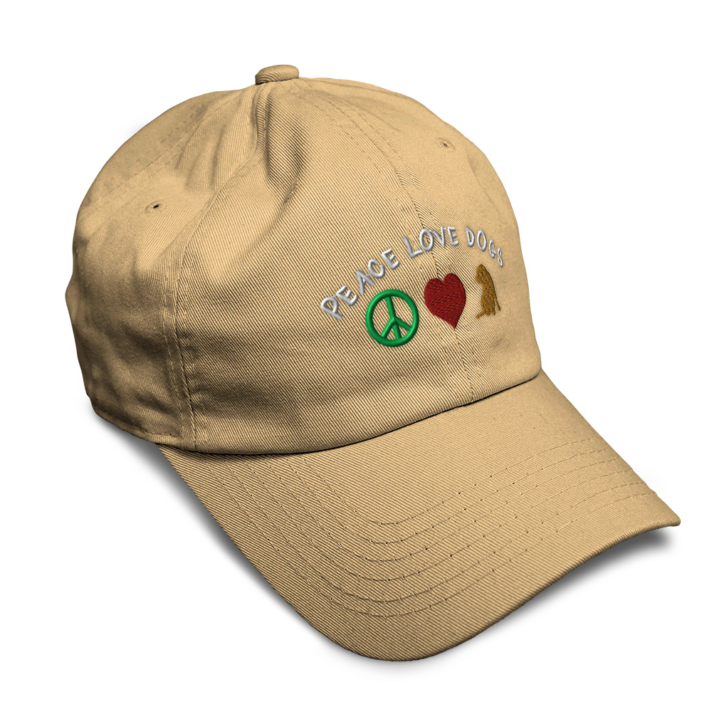Twill Cotton Soft Women Baseball Cap Peace Love Dogs Embroidery Dad Hats for Men - Picture 18 of 55