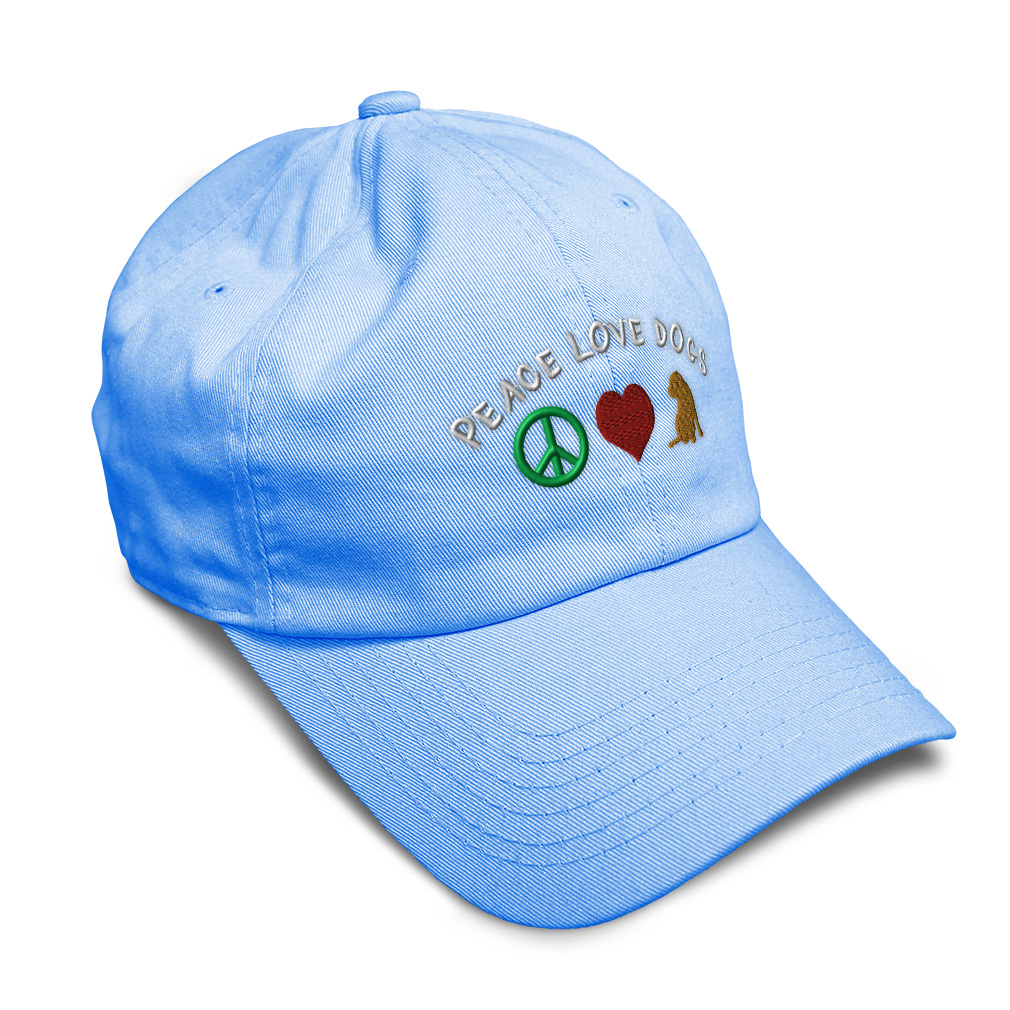 Twill Cotton Soft Women Baseball Cap Peace Love Dogs Embroidery Dad Hats for Men - Picture 22 of 55