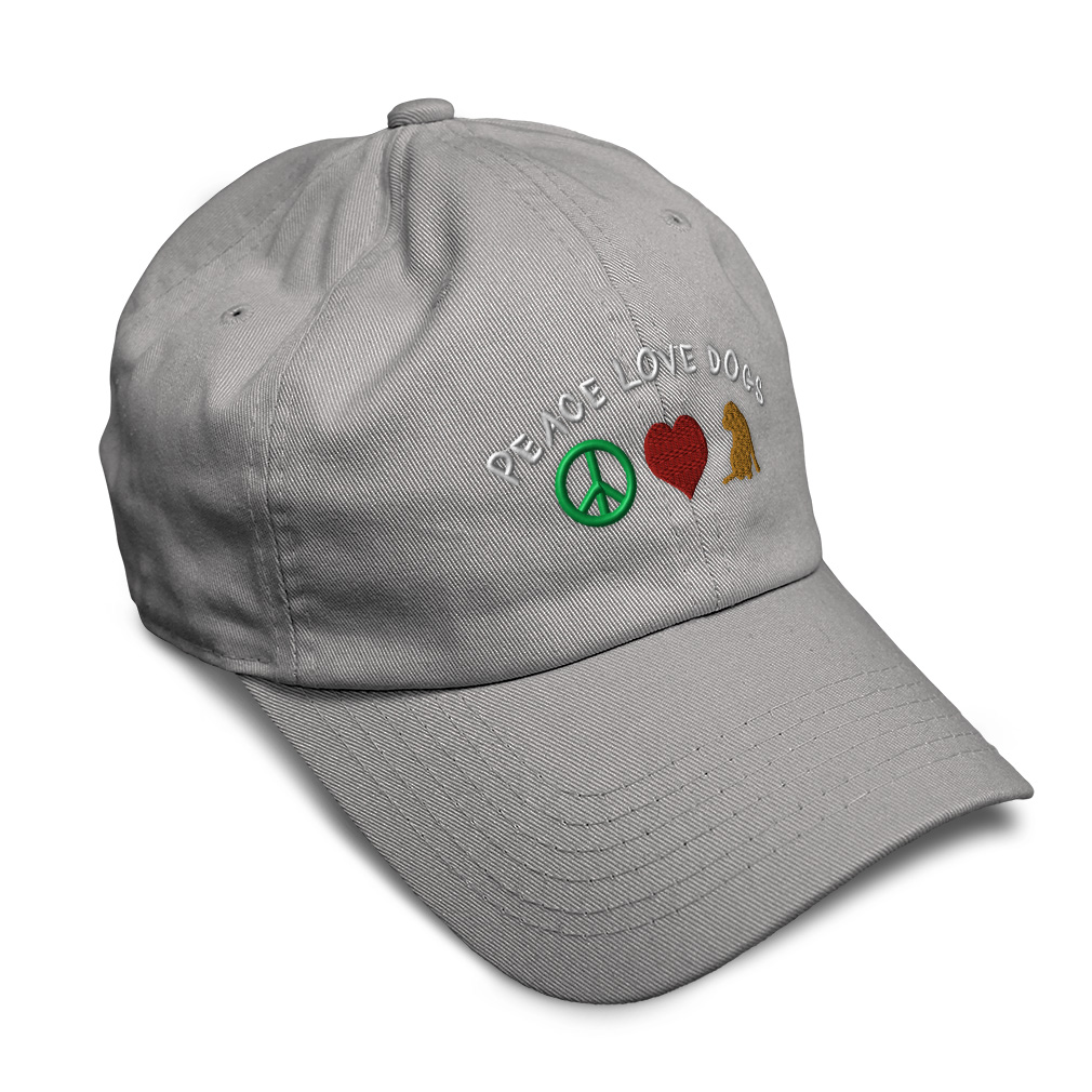 Twill Cotton Soft Women Baseball Cap Peace Love Dogs Embroidery Dad Hats for Men - Picture 14 of 55