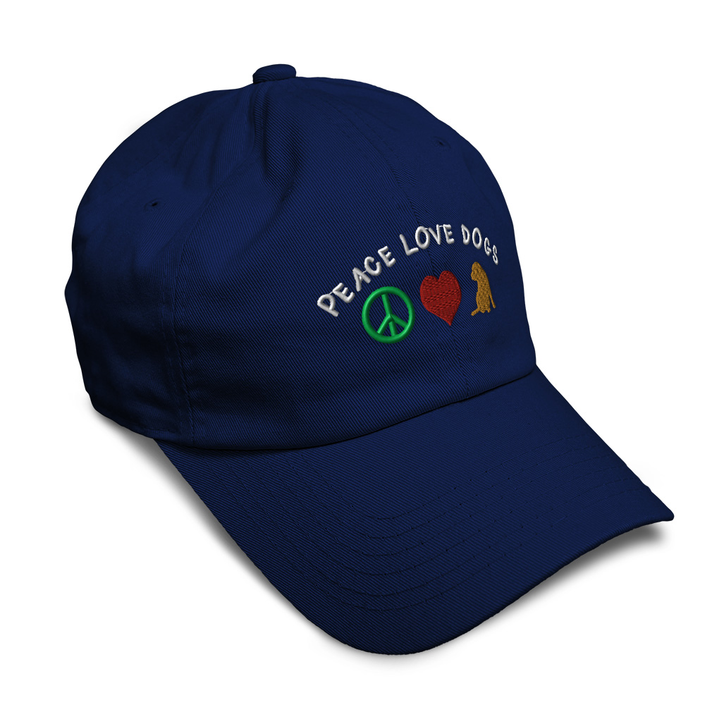 Twill Cotton Soft Women Baseball Cap Peace Love Dogs Embroidery Dad Hats for Men - Picture 24 of 55