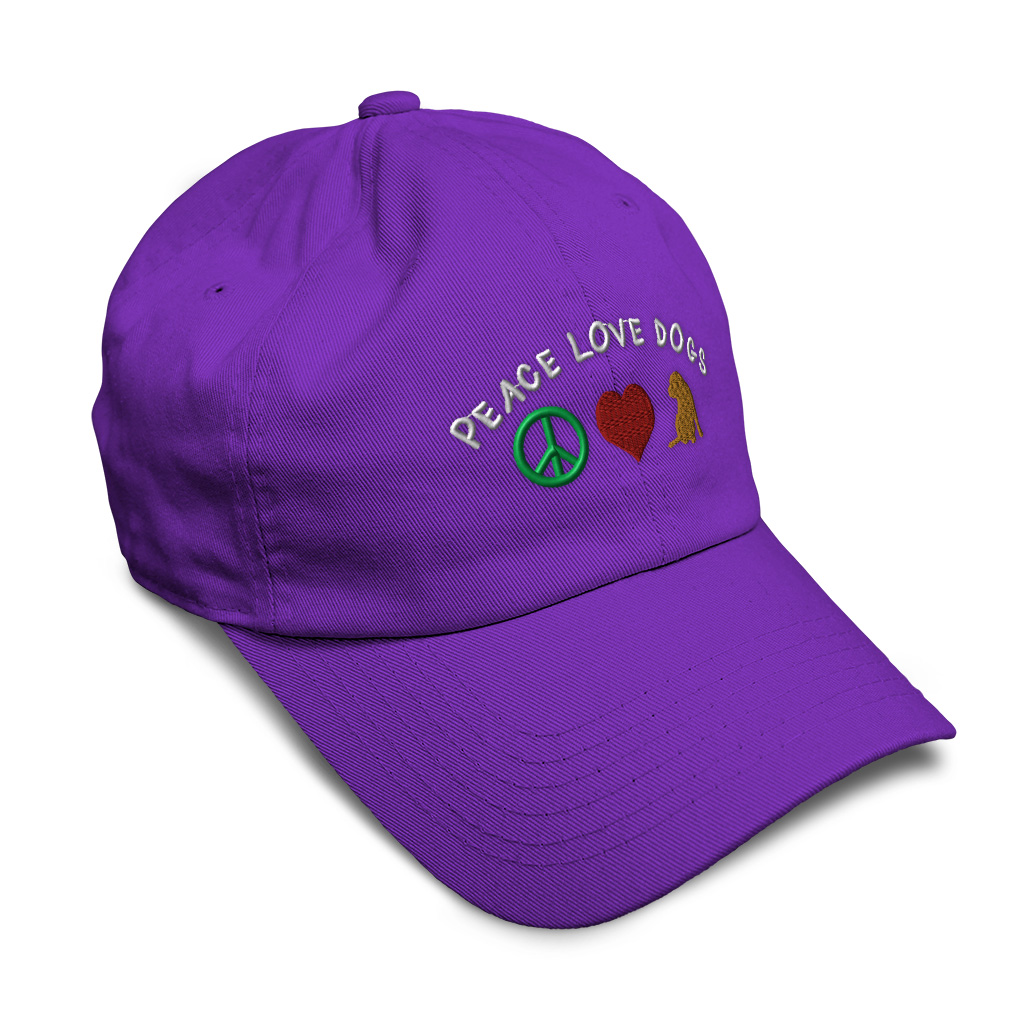 Twill Cotton Soft Women Baseball Cap Peace Love Dogs Embroidery Dad Hats for Men - Picture 28 of 55
