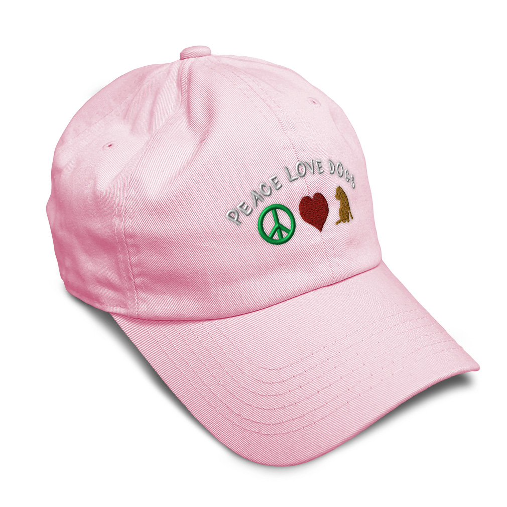 Twill Cotton Soft Women Baseball Cap Peace Love Dogs Embroidery Dad Hats for Men - Picture 34 of 55