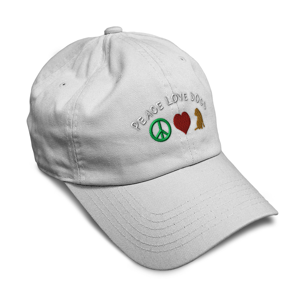 Twill Cotton Soft Women Baseball Cap Peace Love Dogs Embroidery Dad Hats for Men - Picture 8 of 55