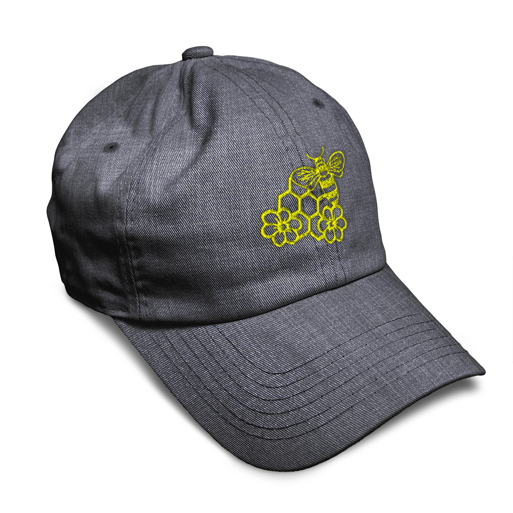 Soft Women Baseball Cap Bee Honey Comb and Flowers Embroidery Dad Hats for Men - Picture 44 of 55