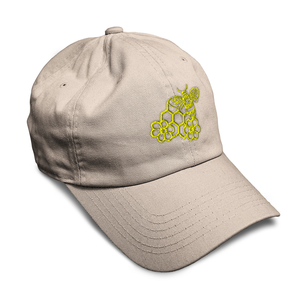 Soft Women Baseball Cap Bee Honey Comb and Flowers Embroidery Dad Hats for Men - Picture 46 of 55