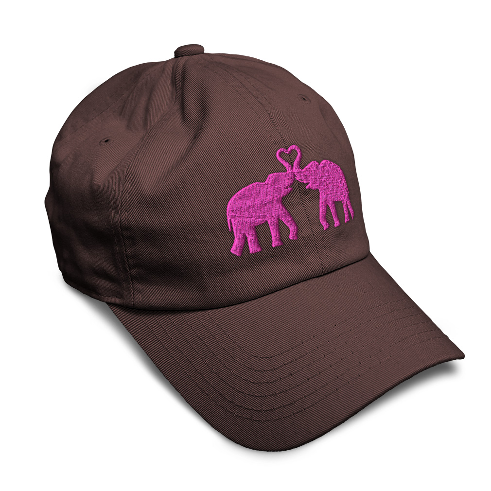 Soft Women Baseball Cap Pink Elephant 
