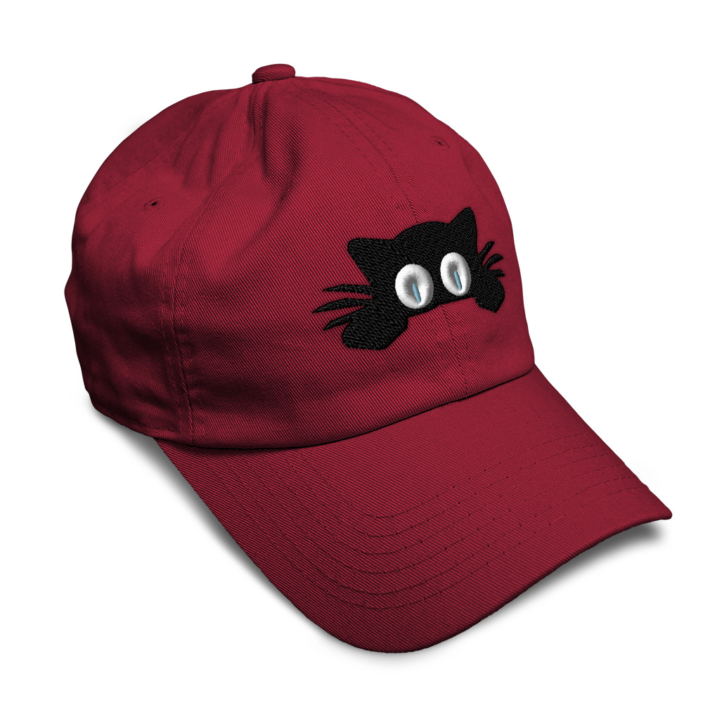 Twill Cotton Soft Women Baseball Cap Hiding Cat Face Embroidery Dad Hats for Men - Picture 38 of 55