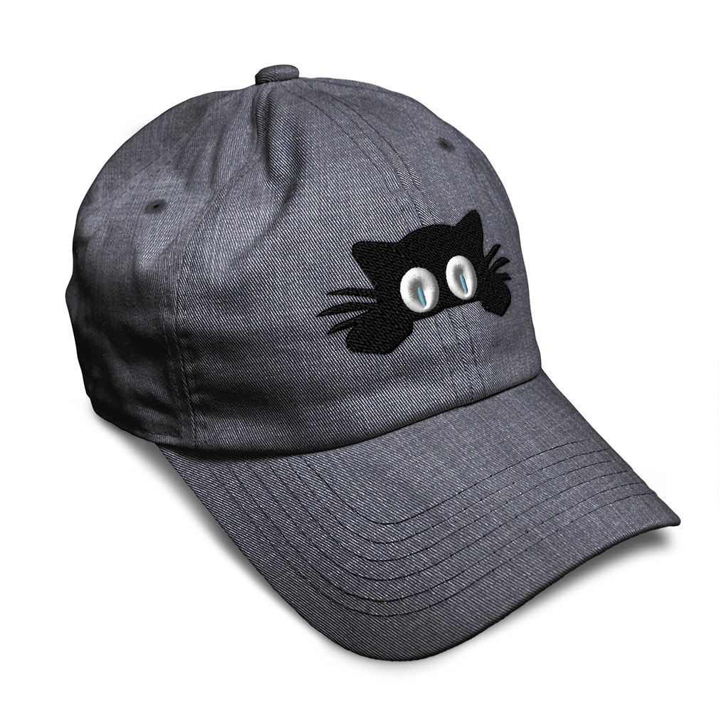 Twill Cotton Soft Women Baseball Cap Hiding Cat Face Embroidery Dad Hats for Men - Picture 44 of 55
