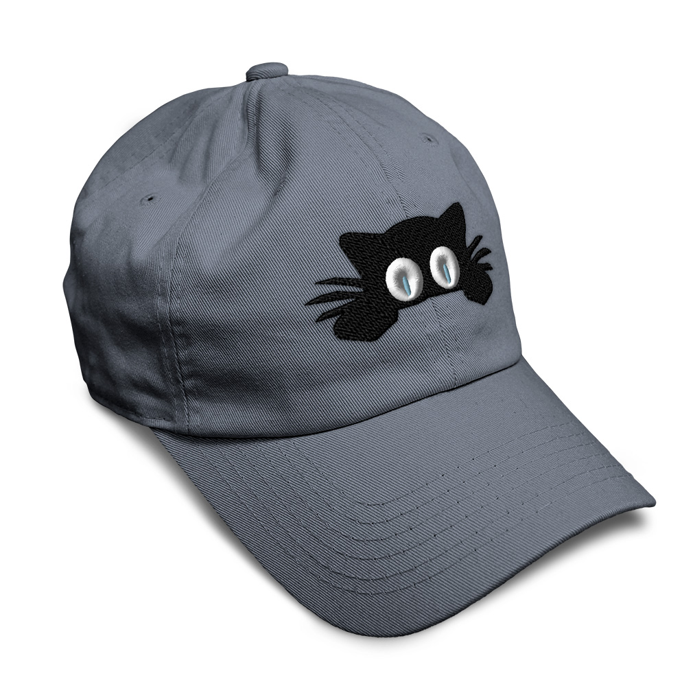 Twill Cotton Soft Women Baseball Cap Hiding Cat Face Embroidery Dad Hats for Men - Picture 40 of 55