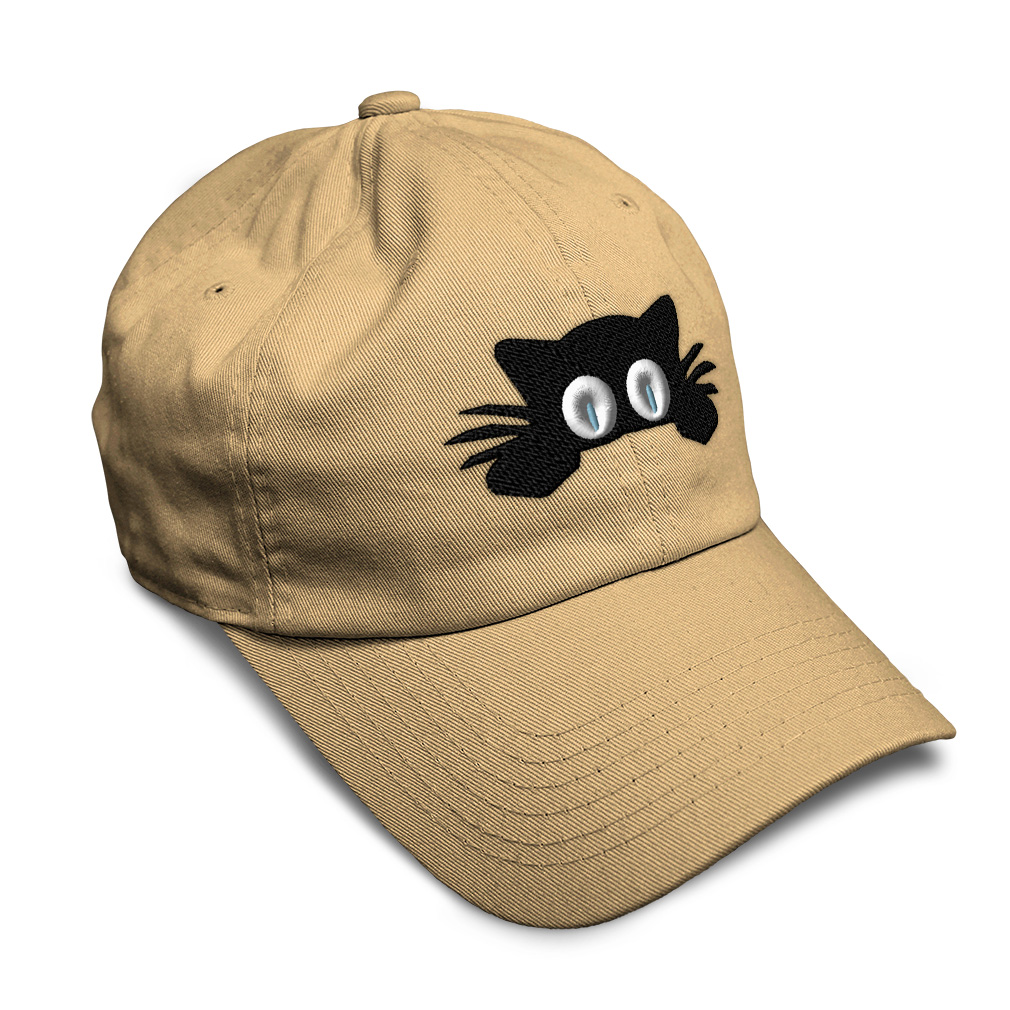 Twill Cotton Soft Women Baseball Cap Hiding Cat Face Embroidery Dad Hats for Men - Picture 18 of 55