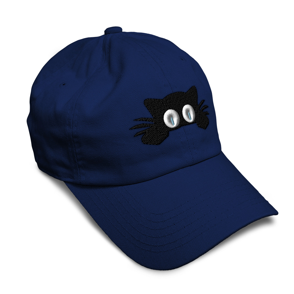 Twill Cotton Soft Women Baseball Cap Hiding Cat Face Embroidery Dad Hats for Men - Picture 24 of 55