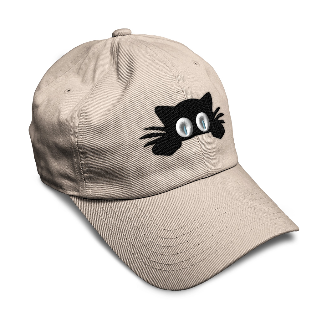 Twill Cotton Soft Women Baseball Cap Hiding Cat Face Embroidery Dad Hats for Men - Picture 46 of 55