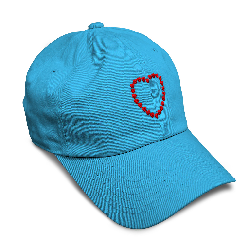 Twill Cotton Soft Women Baseball Cap Heart Border A  display picture 1