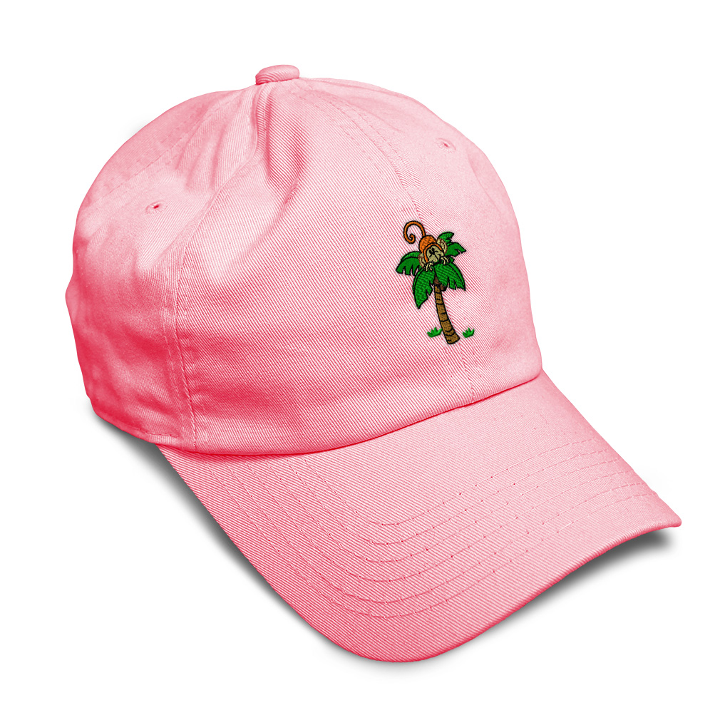 Soft Women Baseball Cap Monkey Palm 