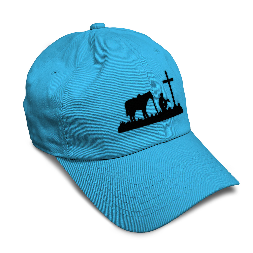 Soft Women Baseball Cap Memorial Cowboy and Horse B Embroidery Dad Hats for Men - Picture 42 of 55