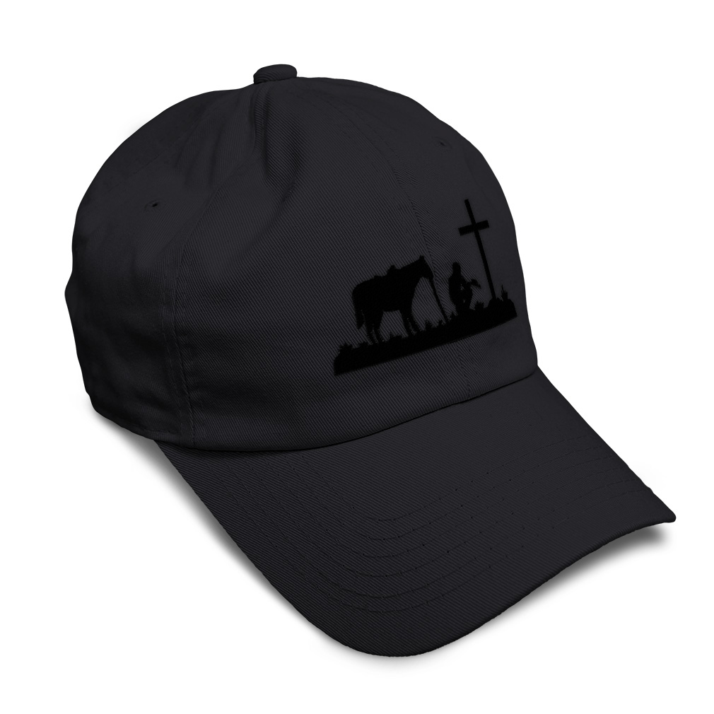 Soft Women Baseball Cap Memorial Cowboy and Horse B Embroidery Dad Hats for Men - Picture 8 of 55
