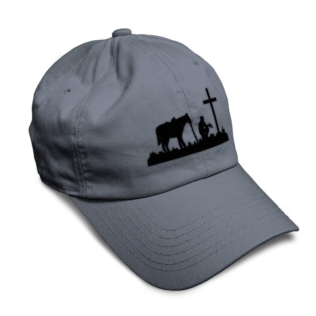 Soft Women Baseball Cap Memorial Cowboy and Horse B Embroidery Dad Hats for Men - Picture 40 of 55