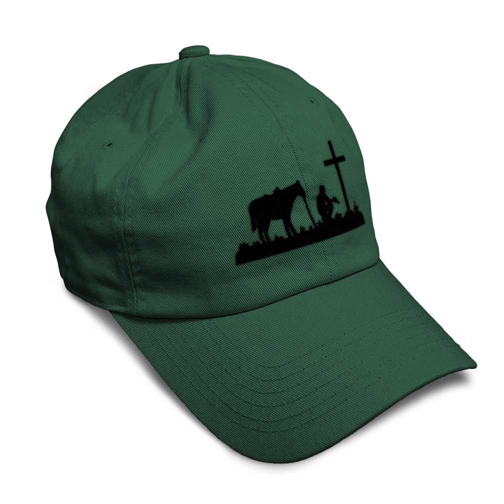 Soft Women Baseball Cap Memorial Cowboy and Horse B Embroidery Dad Hats for Men - Picture 12 of 55