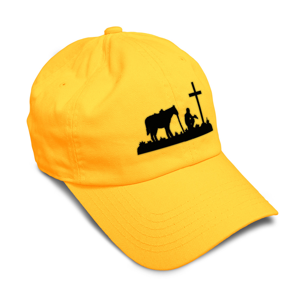 Soft Women Baseball Cap Memorial Cowboy and Horse B Embroidery Dad Hats for Men - Picture 50 of 55