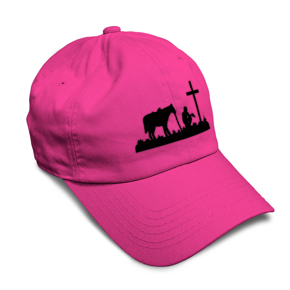 Soft Women Baseball Cap Memorial Cowboy and Horse B Embroidery Dad Hats for Men - Picture 16 of 55