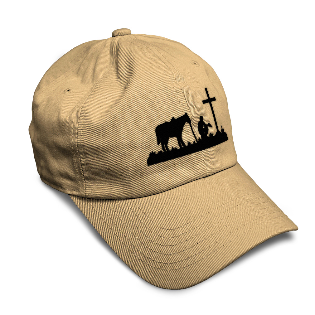 Soft Women Baseball Cap Memorial Cowboy and Horse B Embroidery Dad Hats for Men - Picture 18 of 55