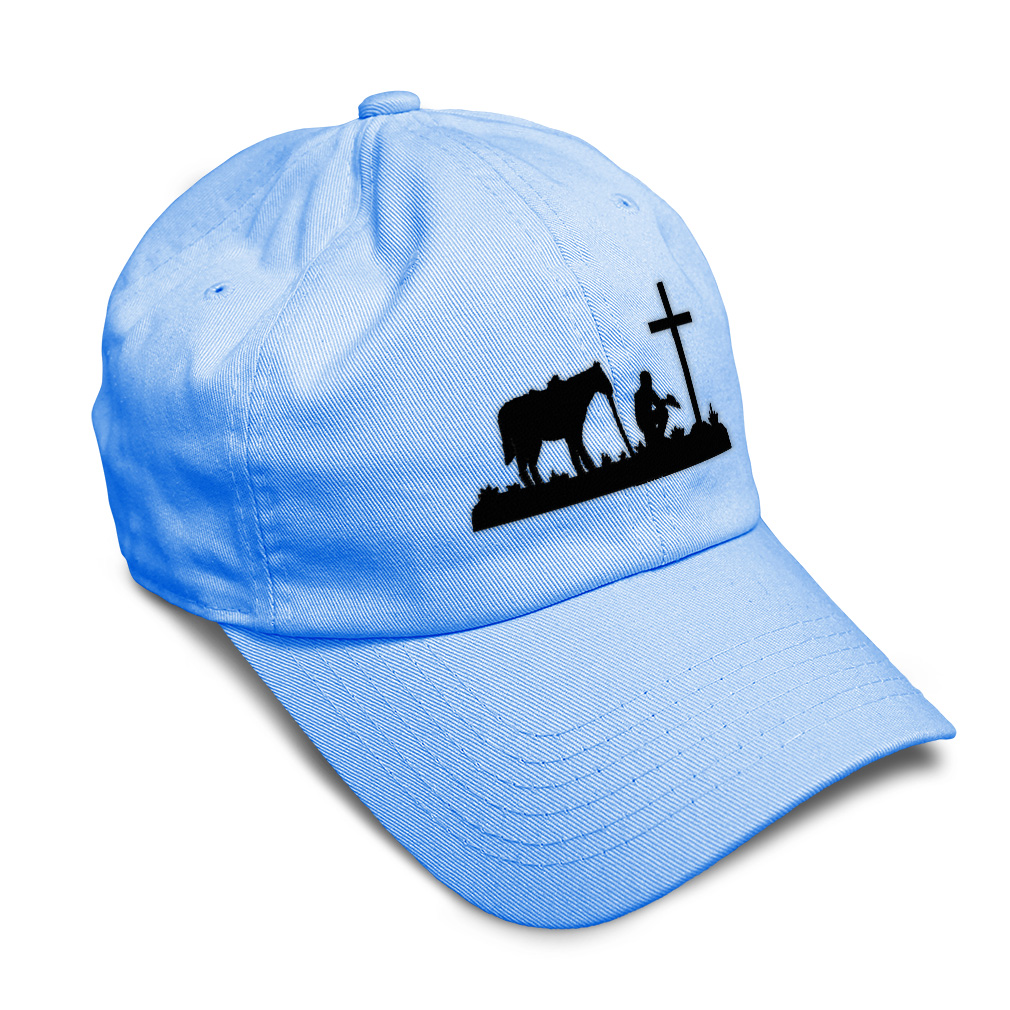Soft Women Baseball Cap Memorial Cowboy and Horse B Embroidery Dad Hats for Men - Picture 22 of 55