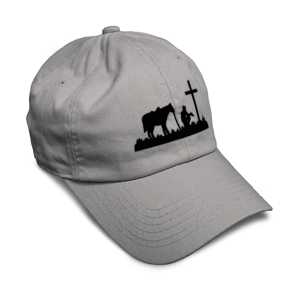 Soft Women Baseball Cap Memorial Cowboy and Horse B Embroidery Dad Hats for Men - Picture 14 of 55