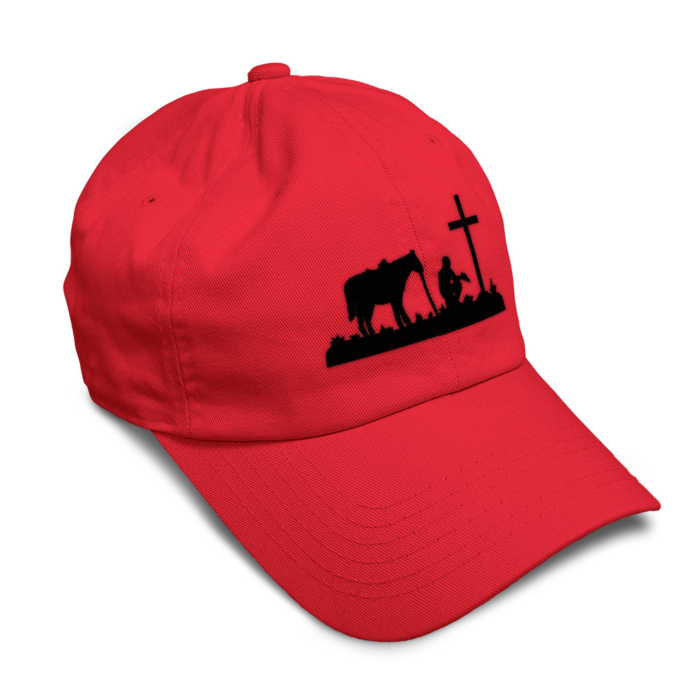 Soft Women Baseball Cap Memorial Cowboy and Horse B Embroidery Dad Hats for Men - Picture 30 of 55