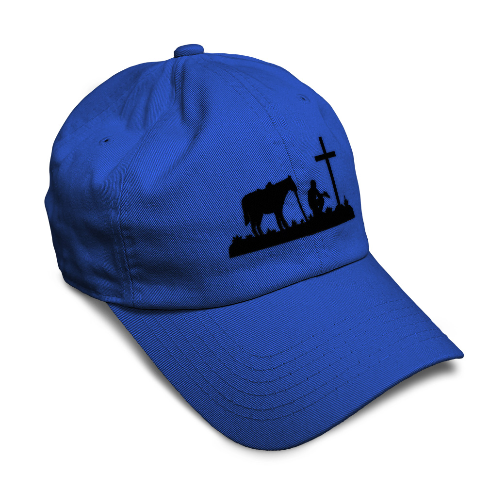Soft Women Baseball Cap Memorial Cowboy and Horse B Embroidery Dad Hats for Men - Picture 32 of 55