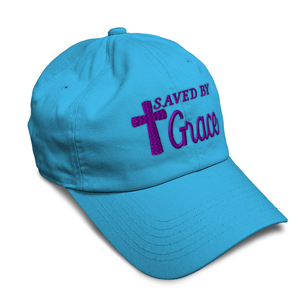 Soft Women Baseball Cap Saved by Grace Jesus B Embroidery Dad Hats for Men - Picture 42 of 55