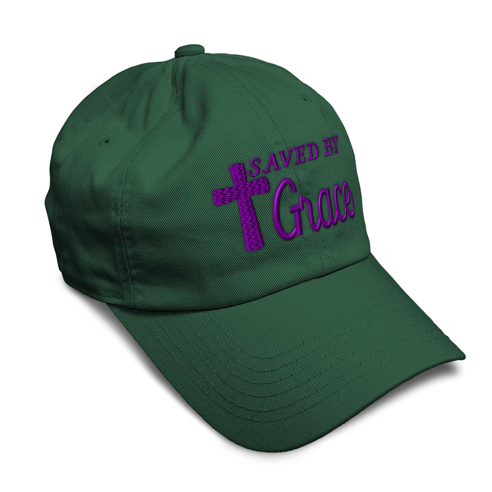Soft Women Baseball Cap Saved by Grace Jesus B Embroidery Dad Hats for Men - Picture 12 of 55