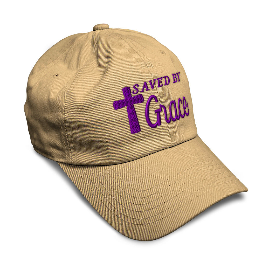 Soft Women Baseball Cap Saved by Grace Jesus B Embroidery Dad Hats for Men - Picture 18 of 55