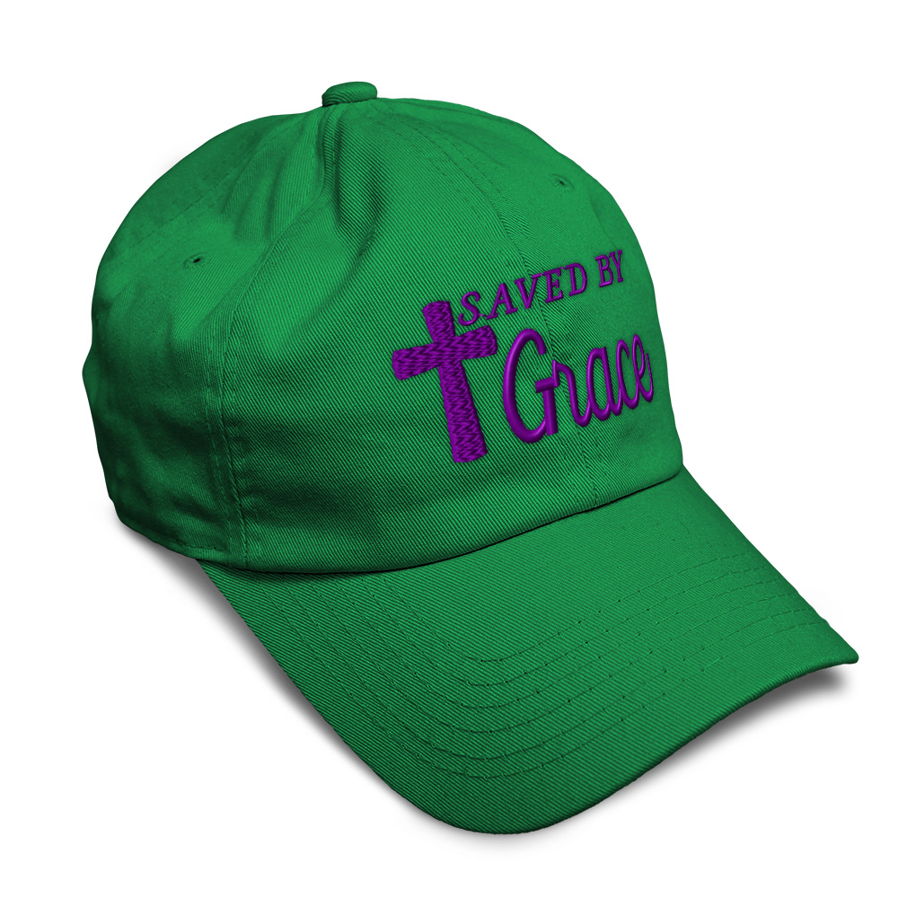 Soft Women Baseball Cap Saved by Grace Jesus B Embroidery Dad Hats for Men - Picture 20 of 55