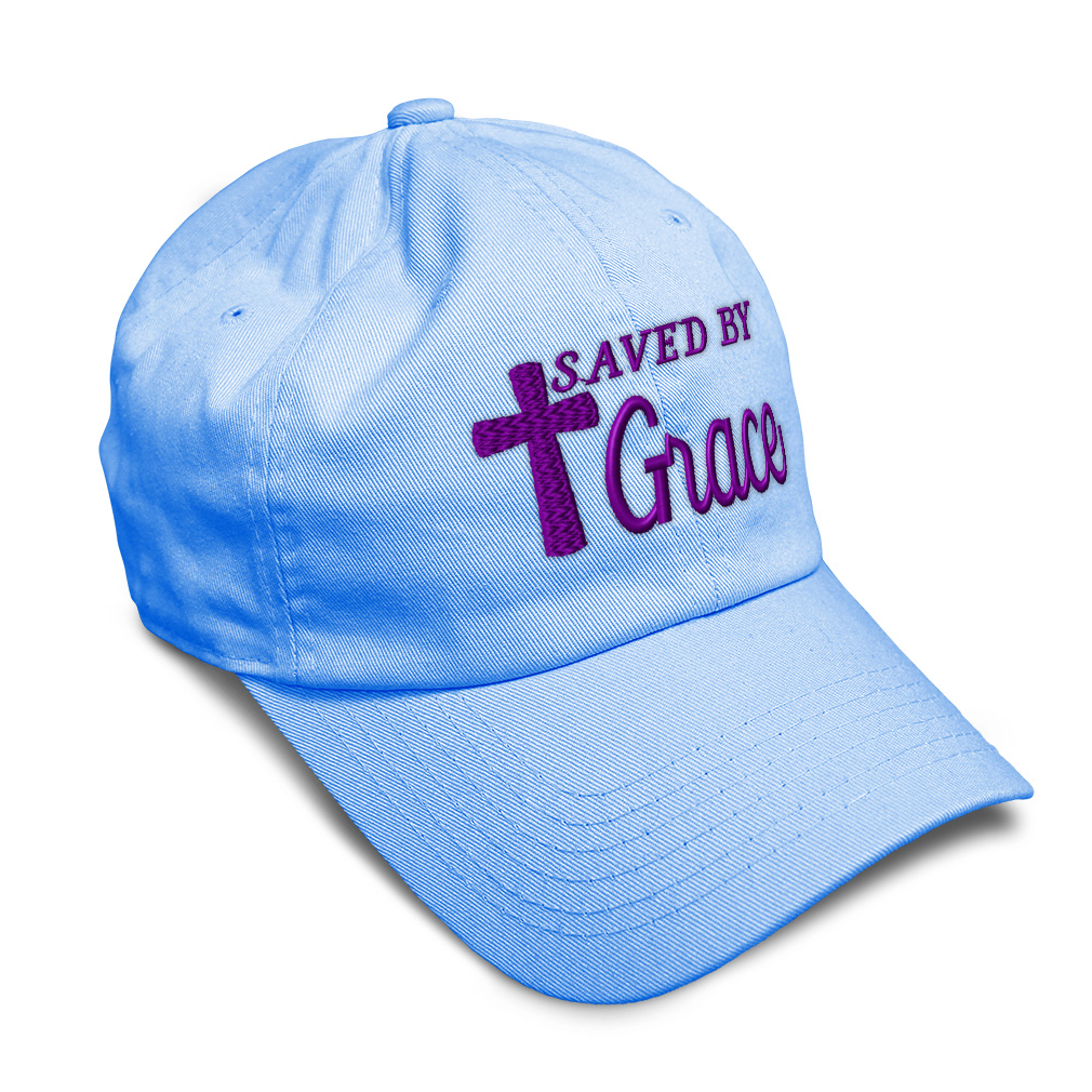 Soft Women Baseball Cap Saved by Grace Jesus B Embroidery Dad Hats for Men - Picture 22 of 55