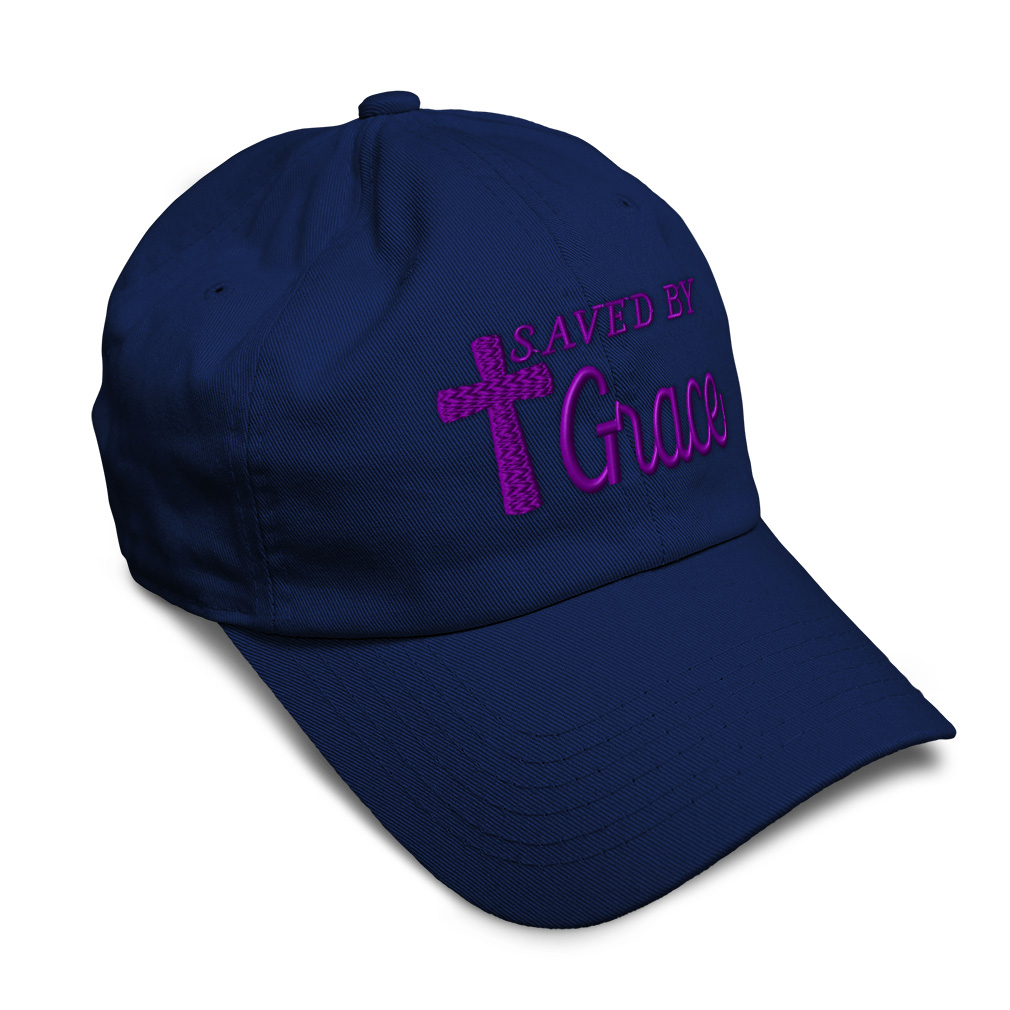 Soft Women Baseball Cap Saved by Grace Jesus B Embroidery Dad Hats for Men - Picture 24 of 55