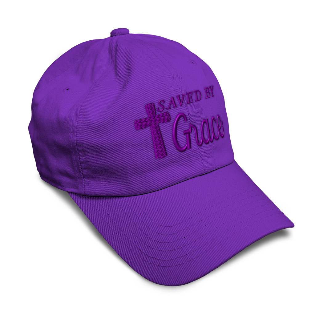 Soft Women Baseball Cap Saved by Grace Jesus B Embroidery Dad Hats for Men - Picture 28 of 55