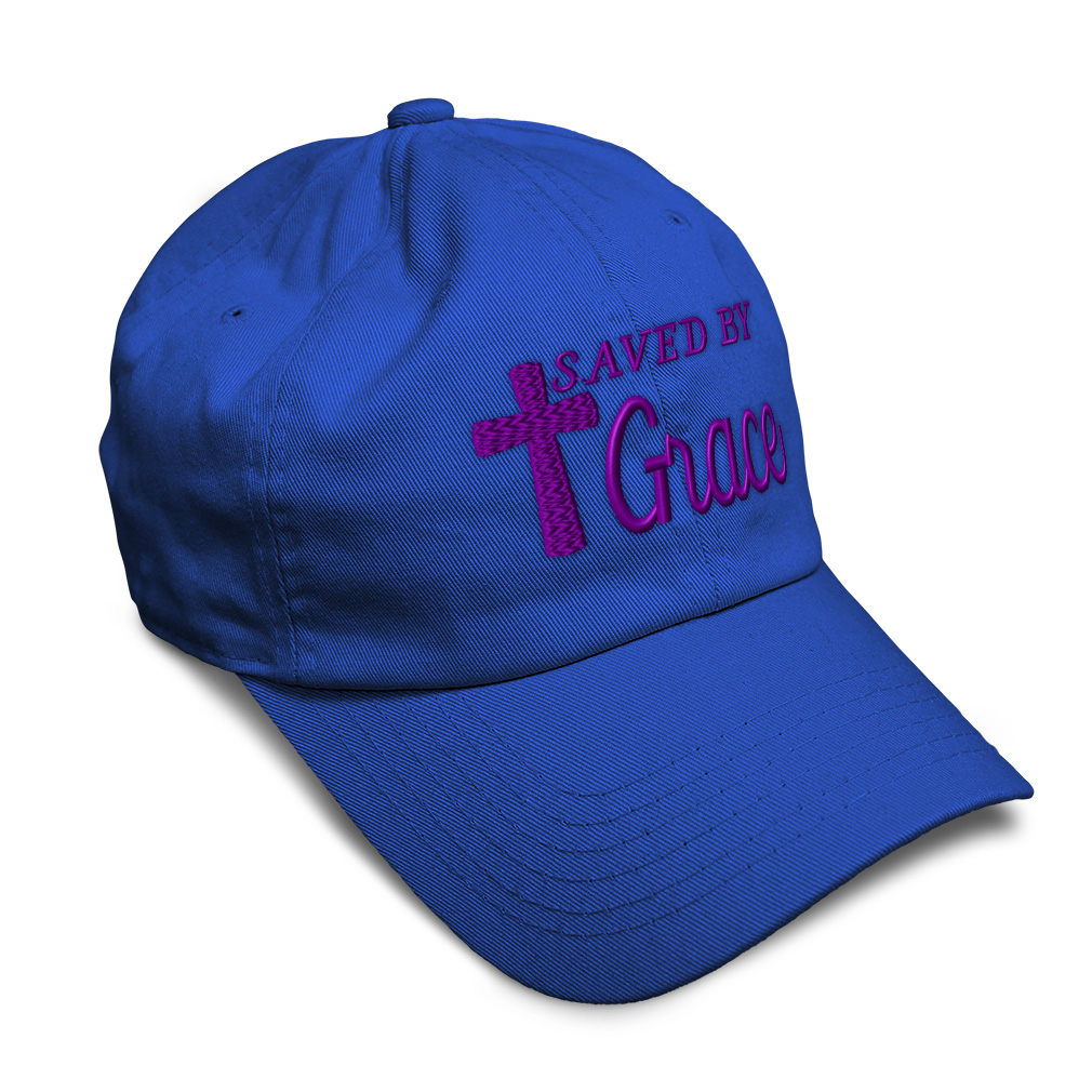 Soft Women Baseball Cap Saved by Grace Jesus B Embroidery Dad Hats for Men - Picture 32 of 55
