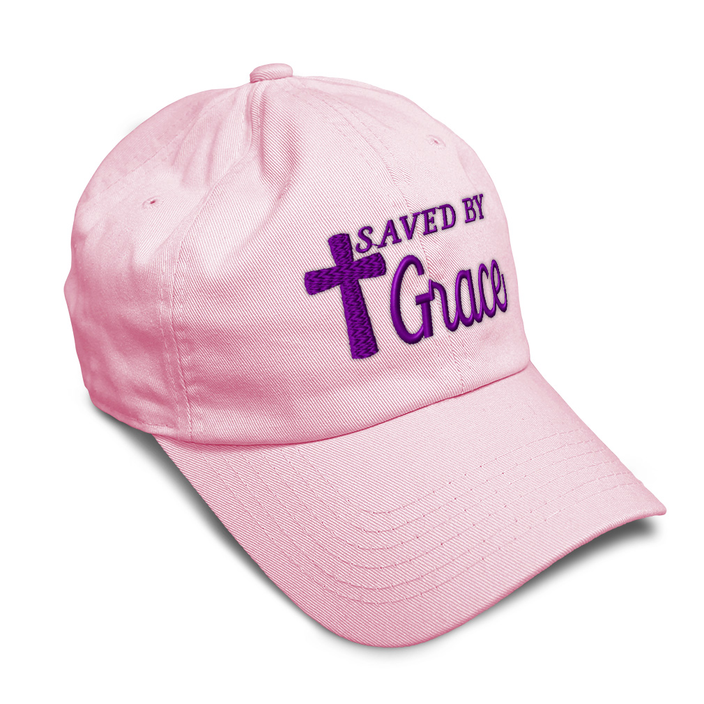 Soft Women Baseball Cap Saved by Grace Jesus B Embroidery Dad Hats for Men - Picture 34 of 55