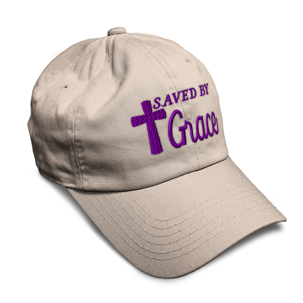 Soft Women Baseball Cap Saved by Grace Jesus B Embroidery Dad Hats for Men - Picture 46 of 55