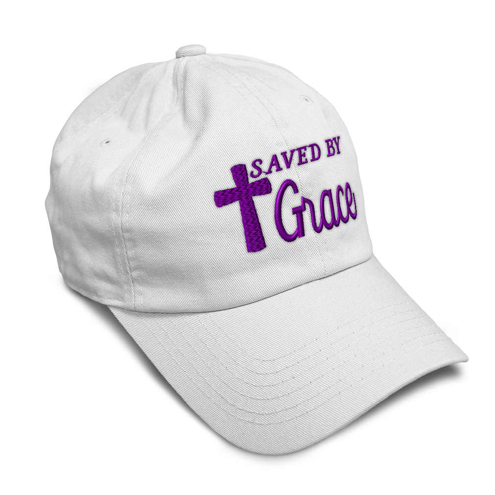 Soft Women Baseball Cap Saved by Grace Jesus B Embroidery Dad Hats for Men - Picture 8 of 55