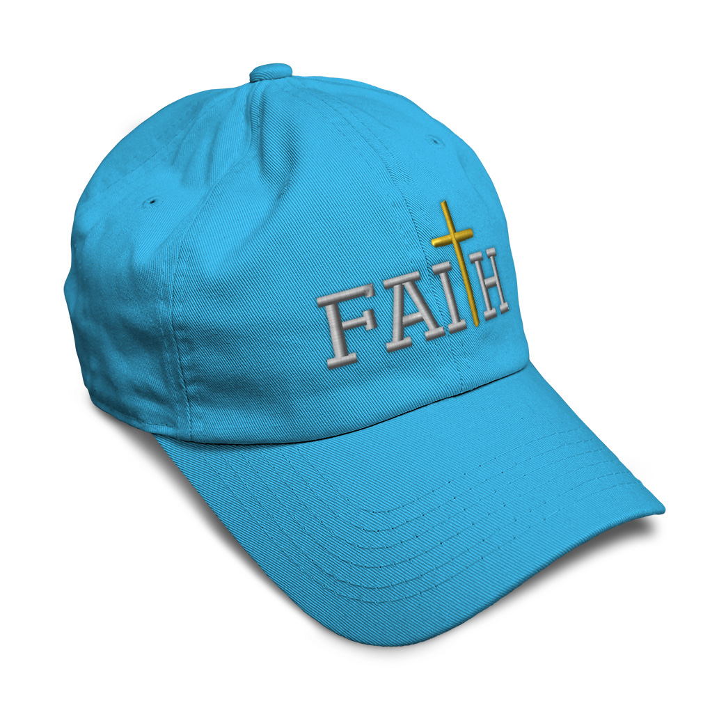Soft Women Baseball Cap Faith A Embroidery Dad Hats for Men Buckle Closure - Picture 42 of 55
