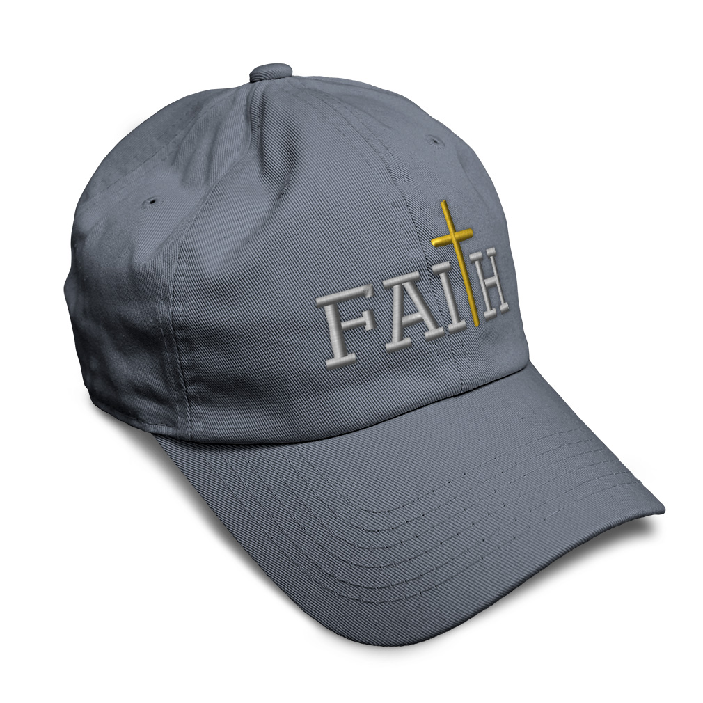 Soft Women Baseball Cap Faith A Embroidery Dad Hats for Men Buckle Closure - Picture 40 of 55