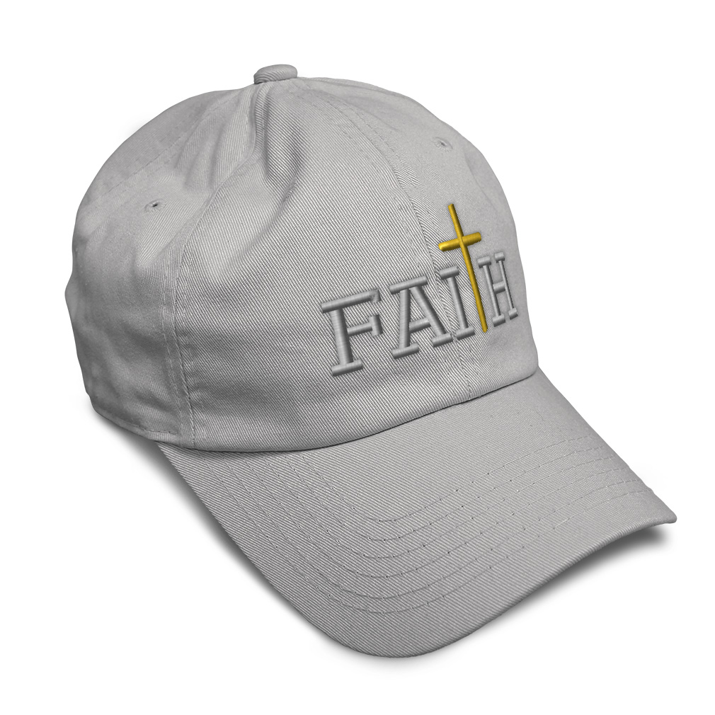 Soft Women Baseball Cap Faith A Embroidery Dad Hats for Men Buckle Closure - Picture 14 of 55