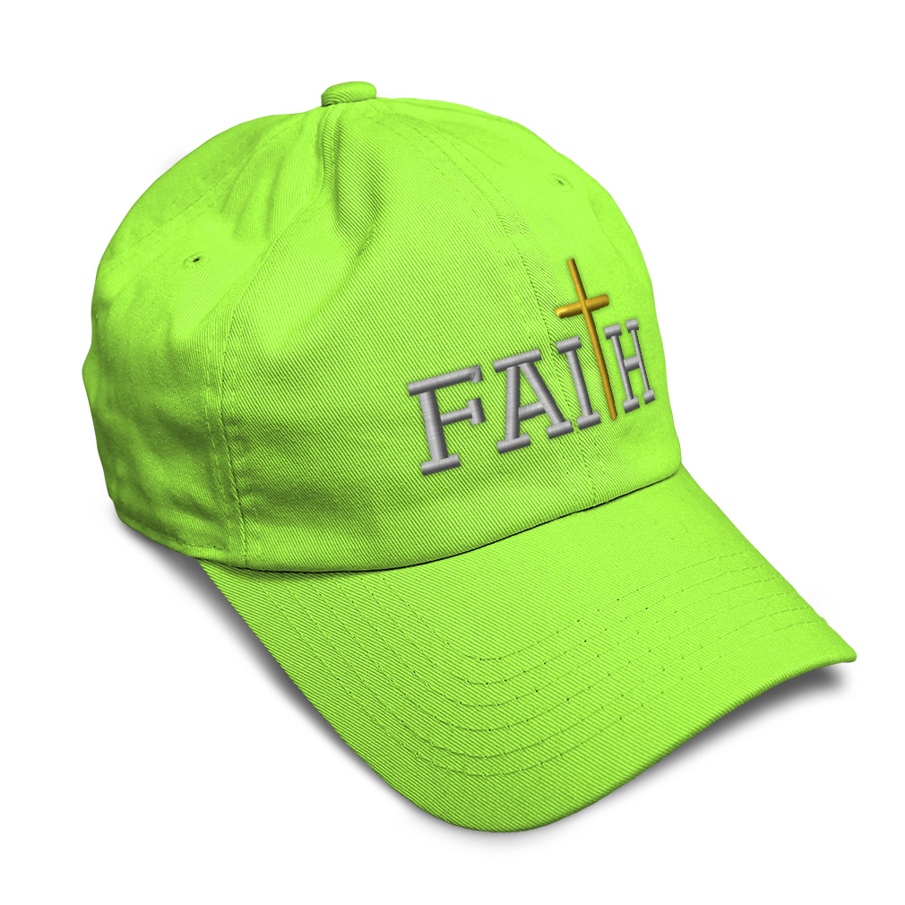 Soft Women Baseball Cap Faith A Embroidery Dad Hats for Men Buckle Closure - Picture 52 of 55