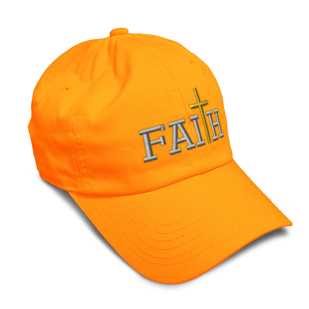 Soft Women Baseball Cap Faith A Embroidery Dad Hats for Men Buckle Closure - Picture 26 of 55